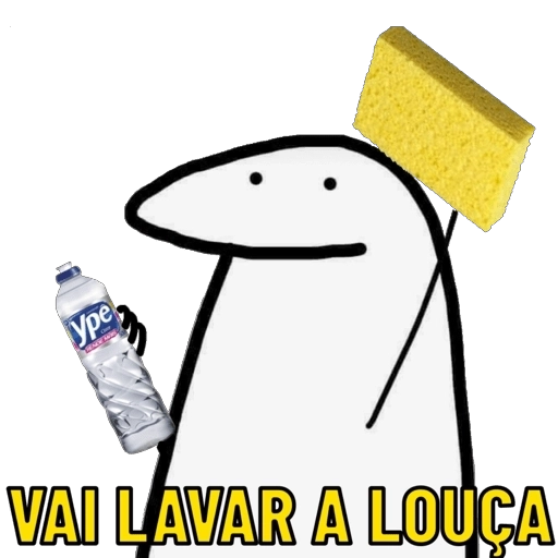 Figurinha: Flork vai lavar a louça
