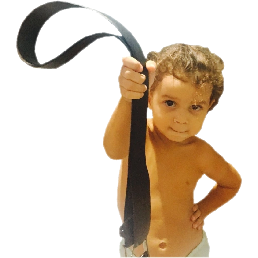Figurinha: Criança com cinto