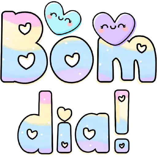 Figurinha: Bom Dia com Corações