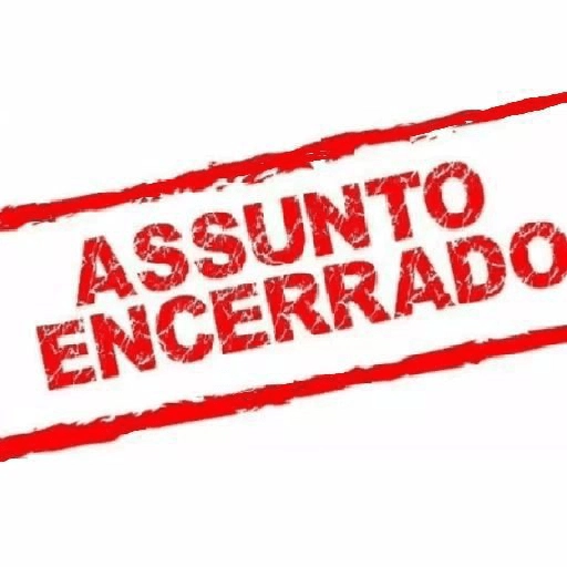 Figurinha: Assunto Encerrado