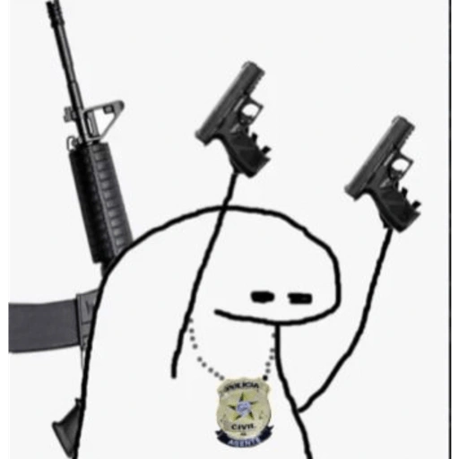 Figurinha: Flork policial com armas