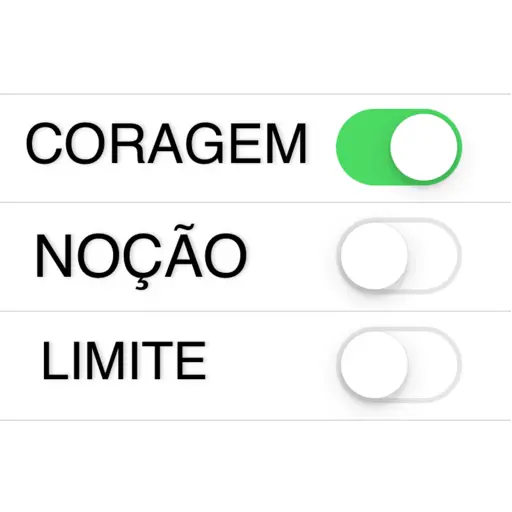 Figurinha: Coragem, Noção e Limite