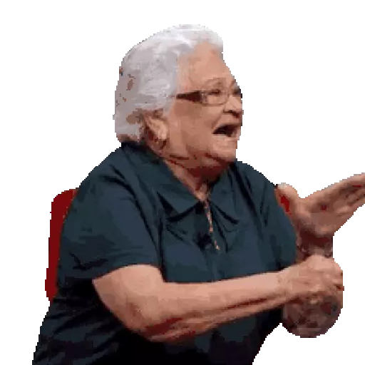 Figurinha: Senhora Rindo Engraçado