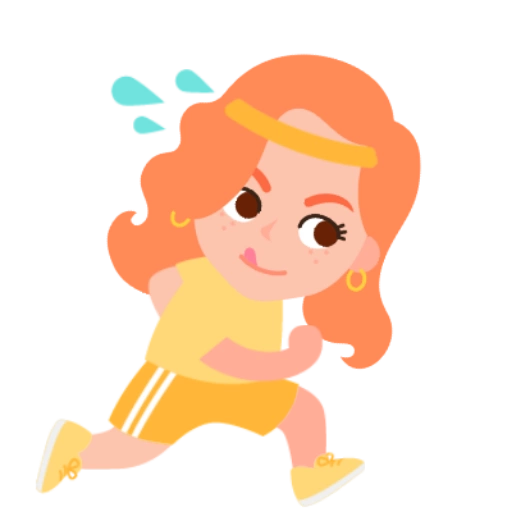 Figurinha: Corrida com linguinha