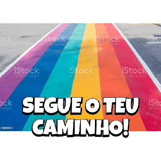 Figurinha: Segue o teu caminho!