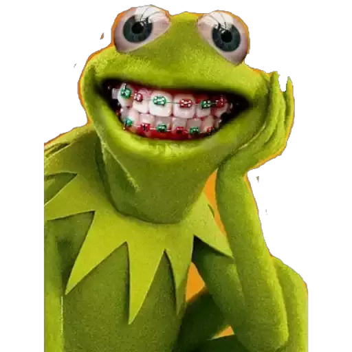 Figurinha: Sapo com Aparelho