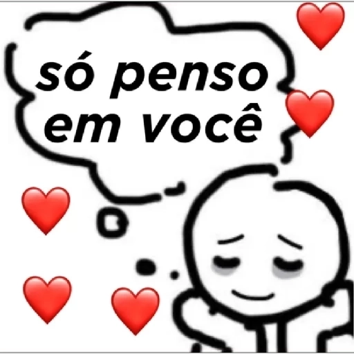 Figurinha: Só penso em você