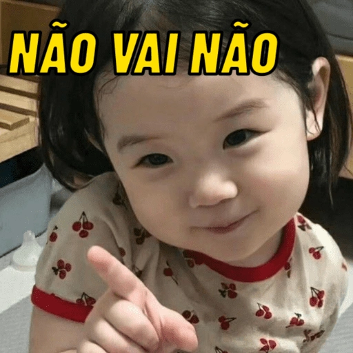 Figurinha: Não vai não
