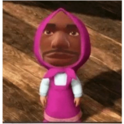 Figurinha: Mascha com rosto do Snoop Dogg