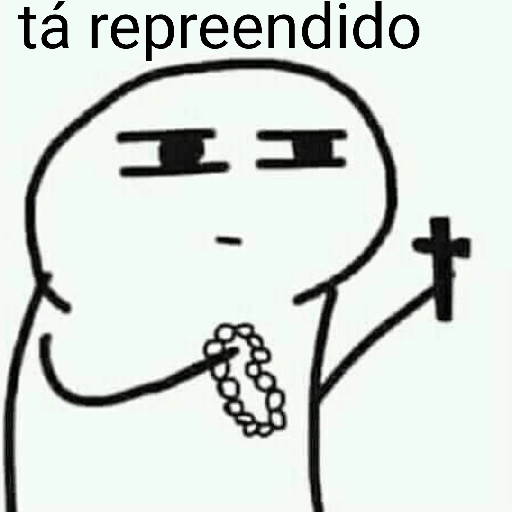 Figurinha: Tá repreendido