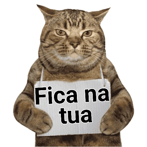 Figurinha: Gato "Fica na tua"