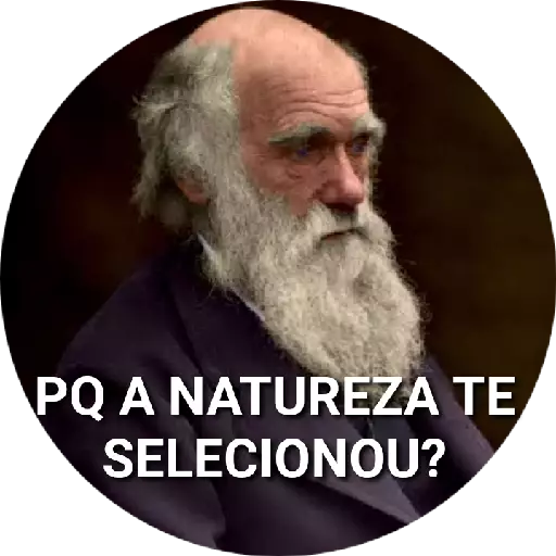 Figurinha: Darwin e a seleção natural