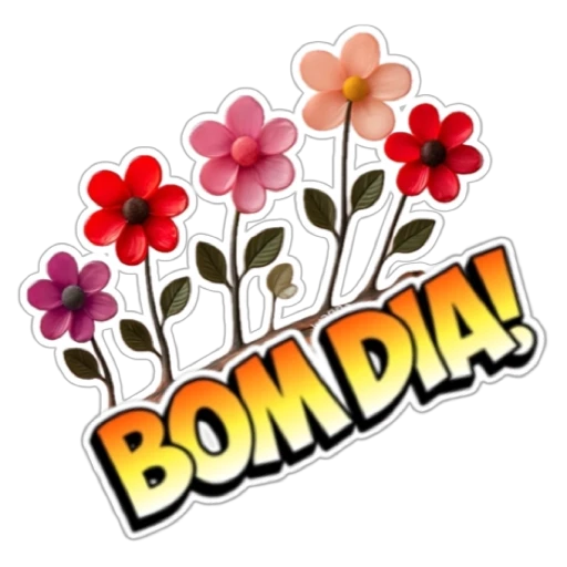 Figurinha: Bom Dia Com Flores