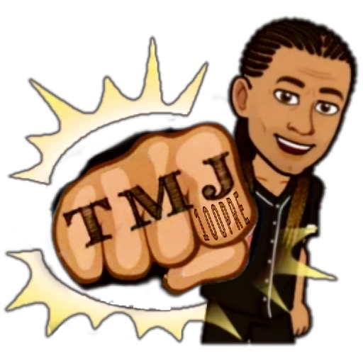 Figurinha: Punho fechado com TMJ e personagem