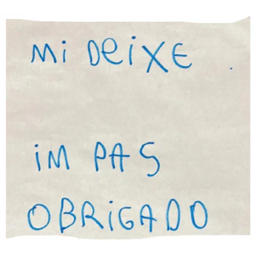 Figurinha: Deixe-me em paz obrigado