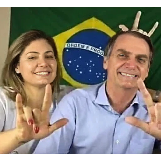 Figurinha: Jair e Michelle Bolsonaro