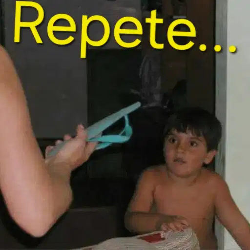 Figurinha: Repete...