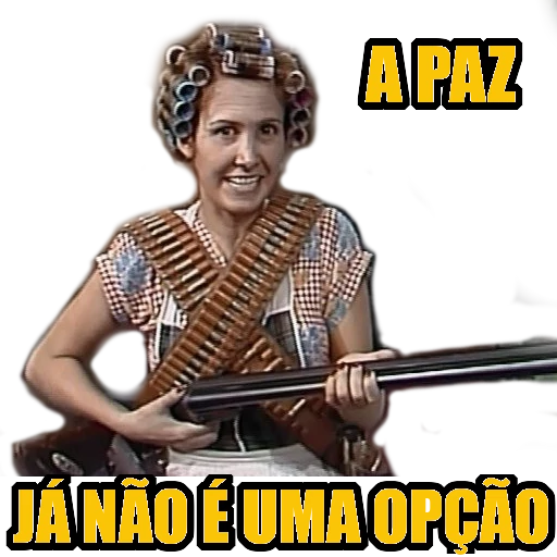 Figurinha: Dona Florinda com metralhadora