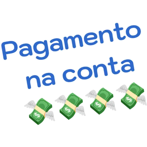 Figurinha: Pagamento na conta
