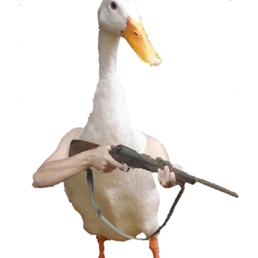 Figurinha: Pato com espingarda