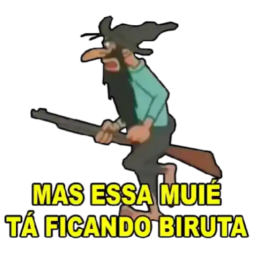 Figurinha: Personagem Correndo com Arma