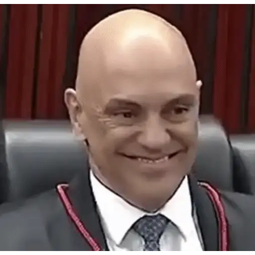 Figurinha: Juiz sorrindo