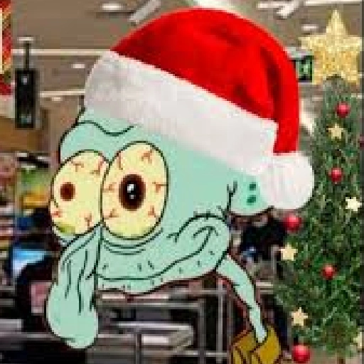 Figurinha: Lula Molusco de Natal estressado