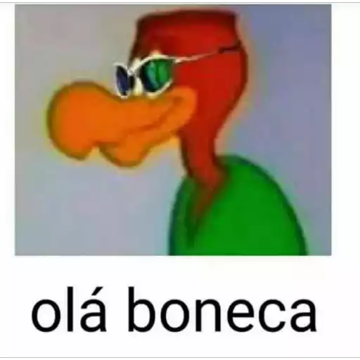 Figurinha: Pato de óculos "Olá Boneca"