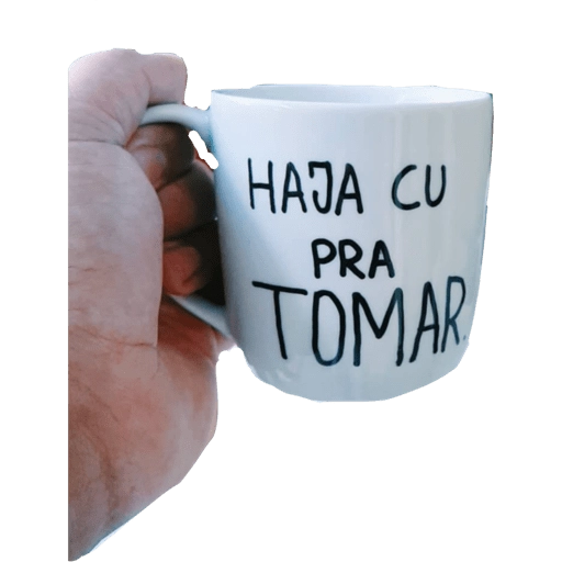 Figurinha: Caneca "Haja Cu Pra Tomar"