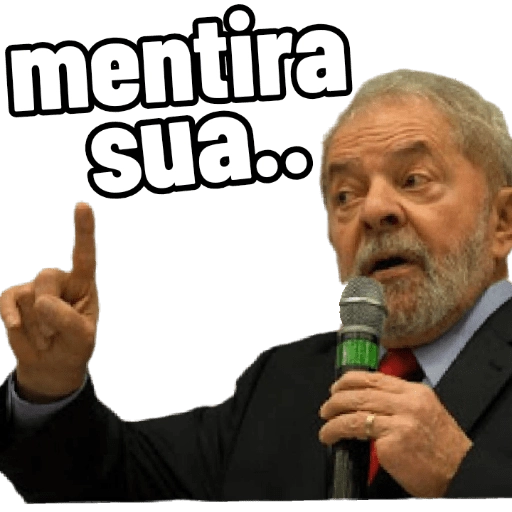 Figurinha: Lula Mentira Sua