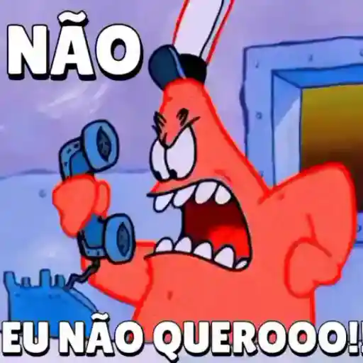 Figurinha: Patrick Estrela não quero