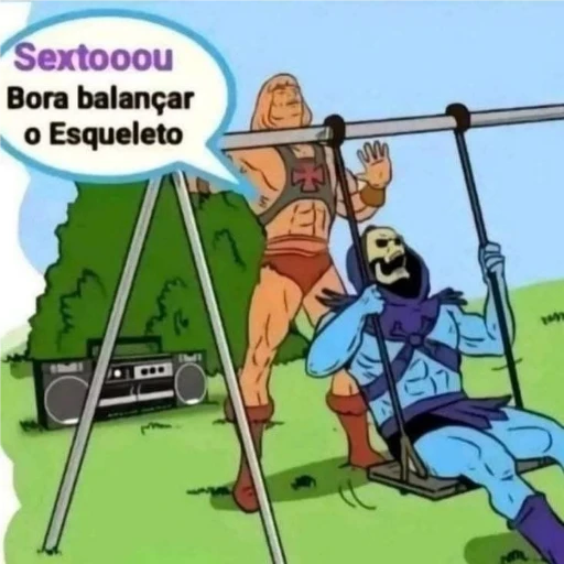 Figurinha: Sextou com He-Man e Esqueleto