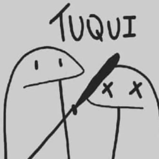 Figurinha: Tuqui batendo em outro Flork