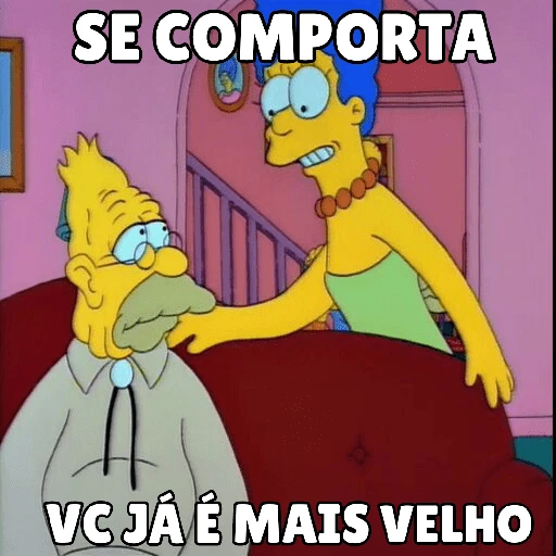 Figurinha: Marge repreende o Vovô Simpson