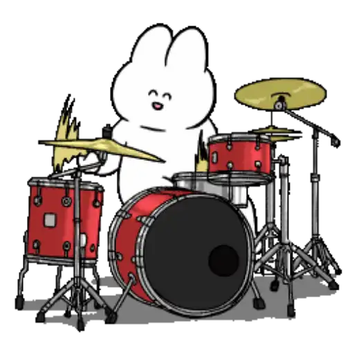 Figurinha: Coelhinho Baterista