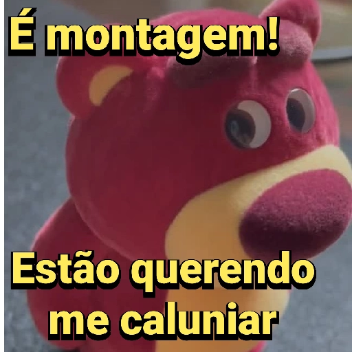Figurinha: É montagem! Estão querendo me caluniar