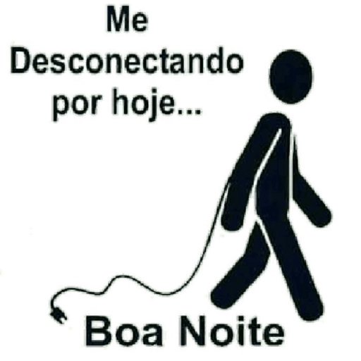 Figurinha: Me desconectando por hoje