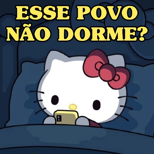 Figurinha: Esse povo não dorme?