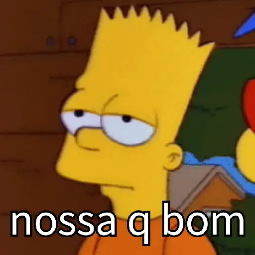 Figurinha: Bart Simpson "Nossa q bom"