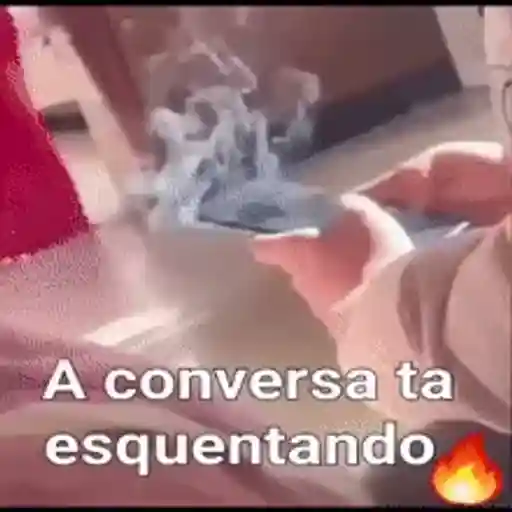 Figurinha: Conversa esquentando