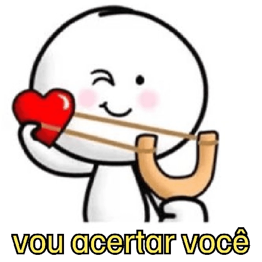 Figurinha: Coração com estilingue