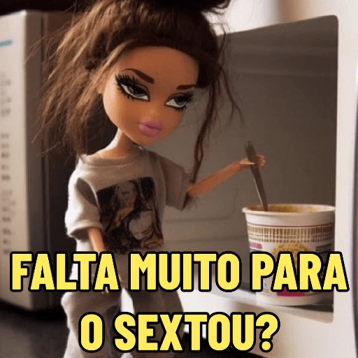Figurinha: Falta muito para o Sextou?