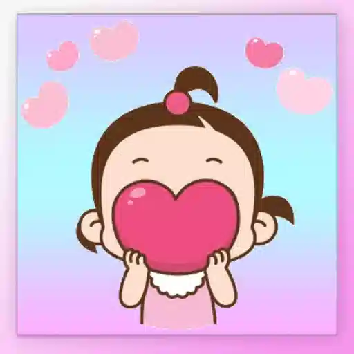Figurinha: Bebê enviando beijo com coração