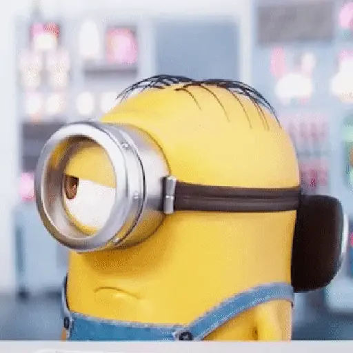 Figurinha: Minion pensativo