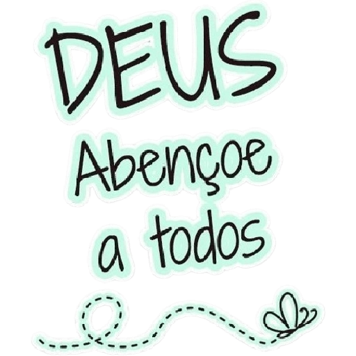 Figurinha: Deus abençoe a todos
