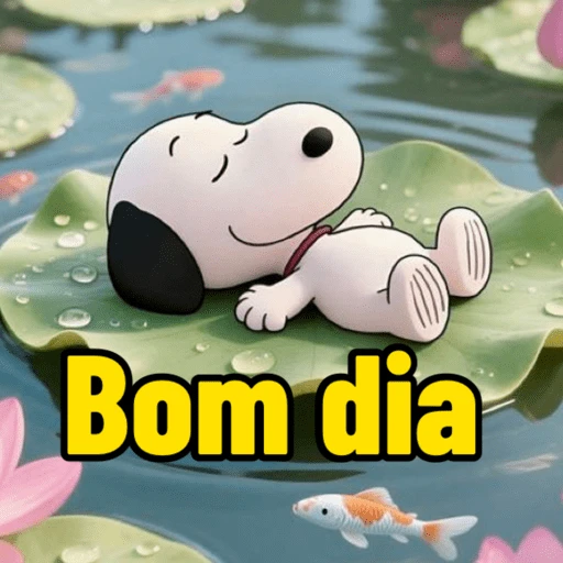 Figurinha: Snoopy Desejando Bom Dia
