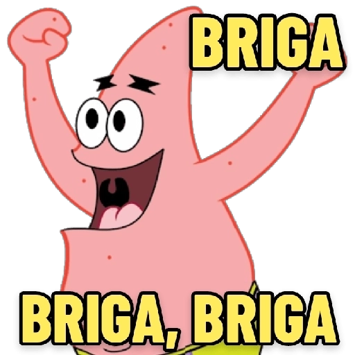 Figurinha: Patrick Estrela Briga