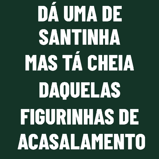 Figurinha: Dá uma de santinha
