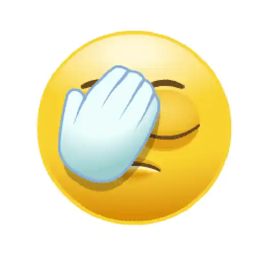 Figurinha: Emoji da mão na cara