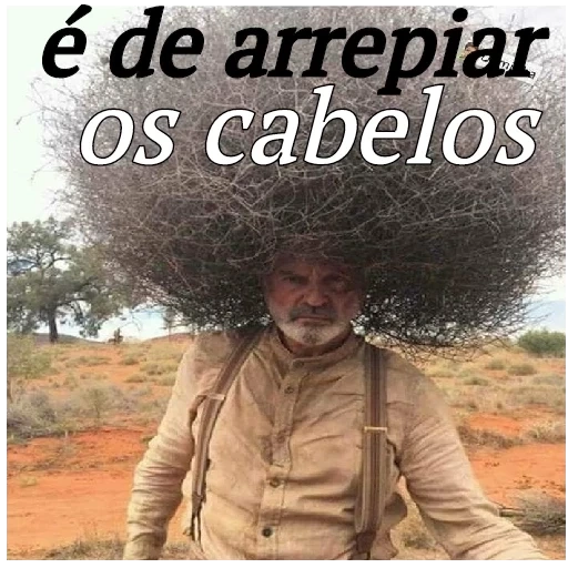 Figurinha: Arrepiando os cabelos